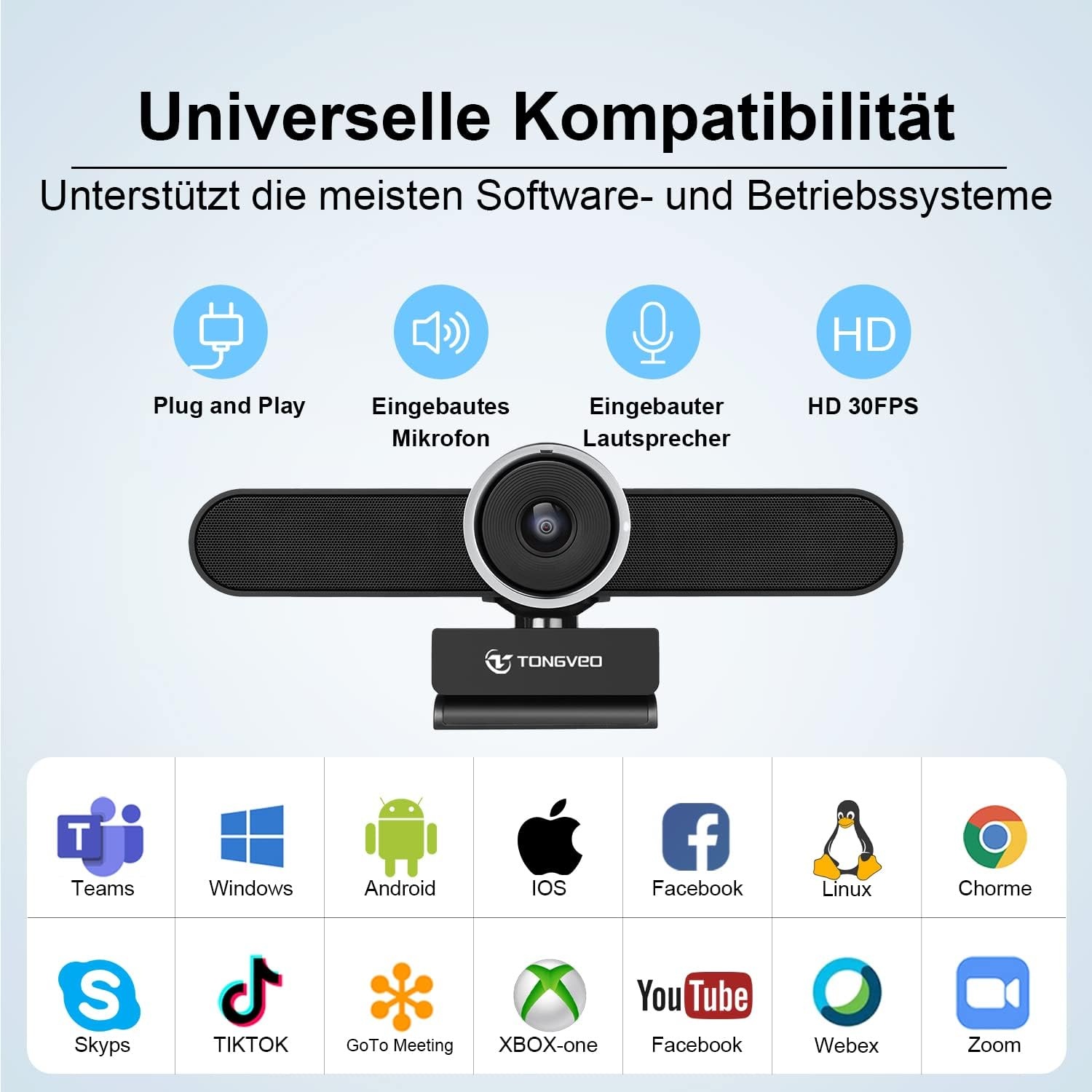 Conferentiecamera 1080P met microfoon/luidspreker | 29% Korting