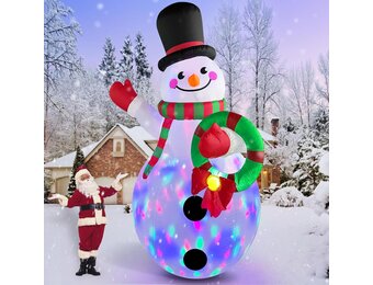 Opblaasbare Sneeuwpop 3m Buiten | LED | Kerstdecoratie met 34% Korting