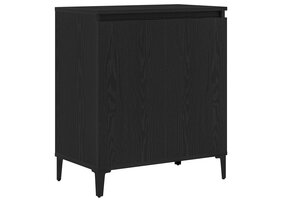 Zwart Dressoir van Bewerkt Hout (60x35x70cm) - 34% Korting!