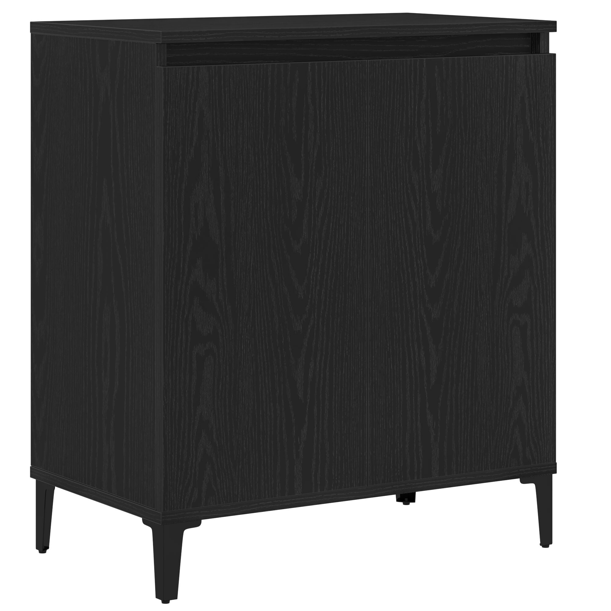 Zwart Dressoir van Bewerkt Hout (60x35x70cm) - 34% Korting!