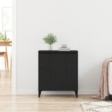Zwart Dressoir van Bewerkt Hout (60x35x70cm) - 34% Korting!