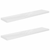 2 Zwevende Wandschappen 120cm MDF Hoogglans Wit - 29% Korting!