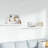 2 Zwevende Wandschappen 120cm MDF Hoogglans Wit - 29% Korting!