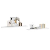 2 Zwevende Wandschappen 120cm MDF Hoogglans Wit - 29% Korting!