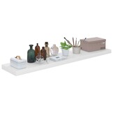 2 Zwevende Wandschappen 120cm MDF Hoogglans Wit - 29% Korting!