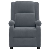 Verstelbare Fauteuil Fluweel Donkergrijs met 35% Korting