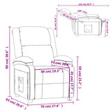 Verstelbare Fauteuil Fluweel Donkergrijs met 35% Korting