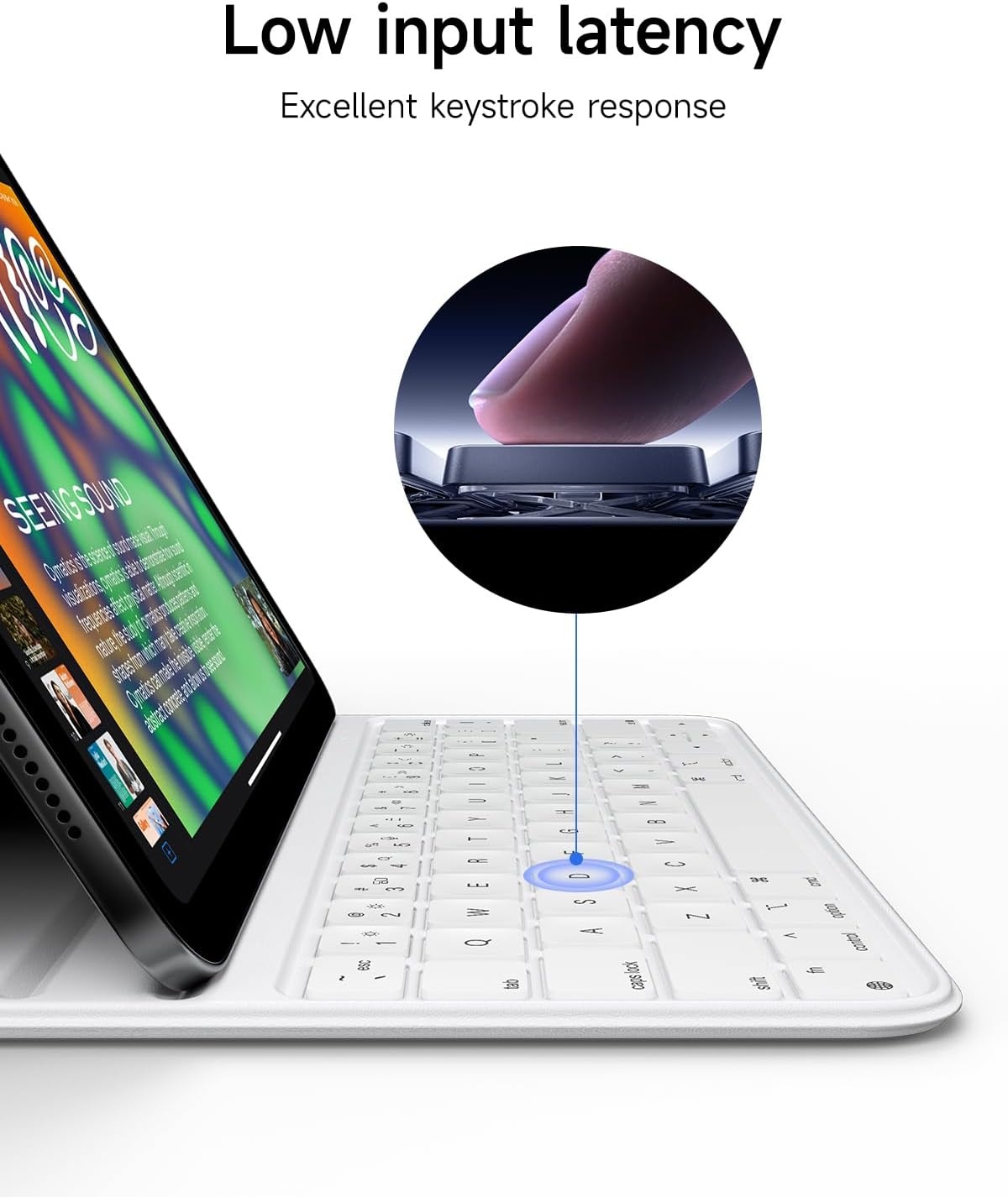 Toetsenbordhoes iPad 10e Gen (2022) 10,9" Wit - 75% Korting