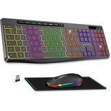 Draadloos Toetsenbord & Muis Set: Stil, RGB Verlichting, 1600 DPI, Anti-slip Mat (28% Korting)