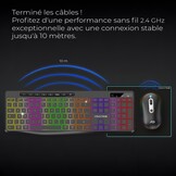 Draadloos Toetsenbord & Muis Set: Stil, RGB Verlichting, 1600 DPI, Anti-slip Mat (28% Korting)