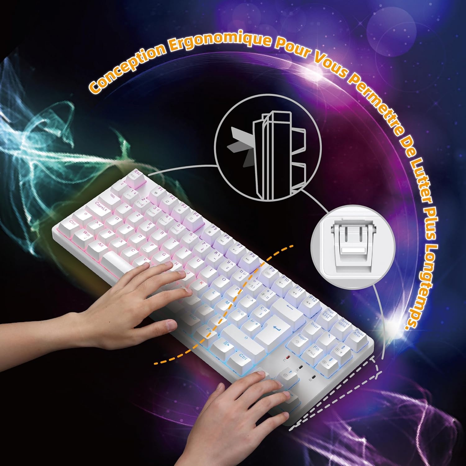 Mechanisch AZERTY Gaming Toetsenbord - Blauwe Schakelaars - 29% Korting