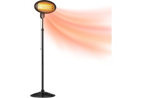 Elektrische Terrasverwarmer Zwart 2000W - Binnen & Buiten | 34% Korting