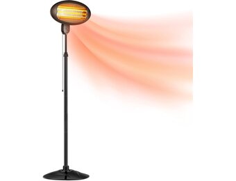 Elektrische Terrasverwarmer Zwart 2000W - Binnen & Buiten | 34% Korting