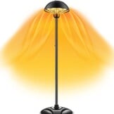 Elektrische Terrasverwarmer Zwart 2000W - Binnen & Buiten | 34% Korting