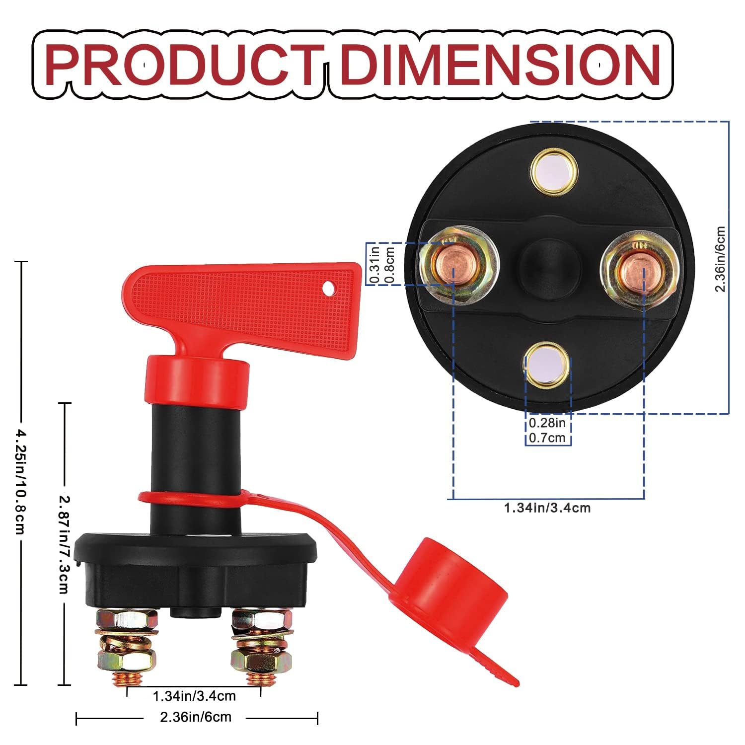 2x Accu Scheidingsschakelaar DC 12-24V (Marine/Auto) - 32% Korting!