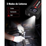 Krachtige Autostarter 23800mAh 3000A (Benzine/Diesel tot 8.0L) met LED