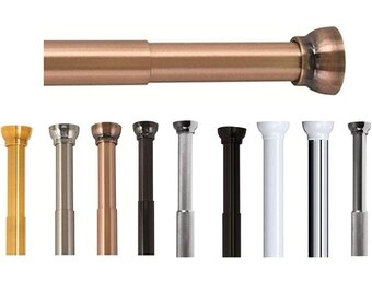 Uittrekbare Douchegordijnroede (75-125 cm) - Zonder Boren - Aluminium Koperbruin - 28% Korting