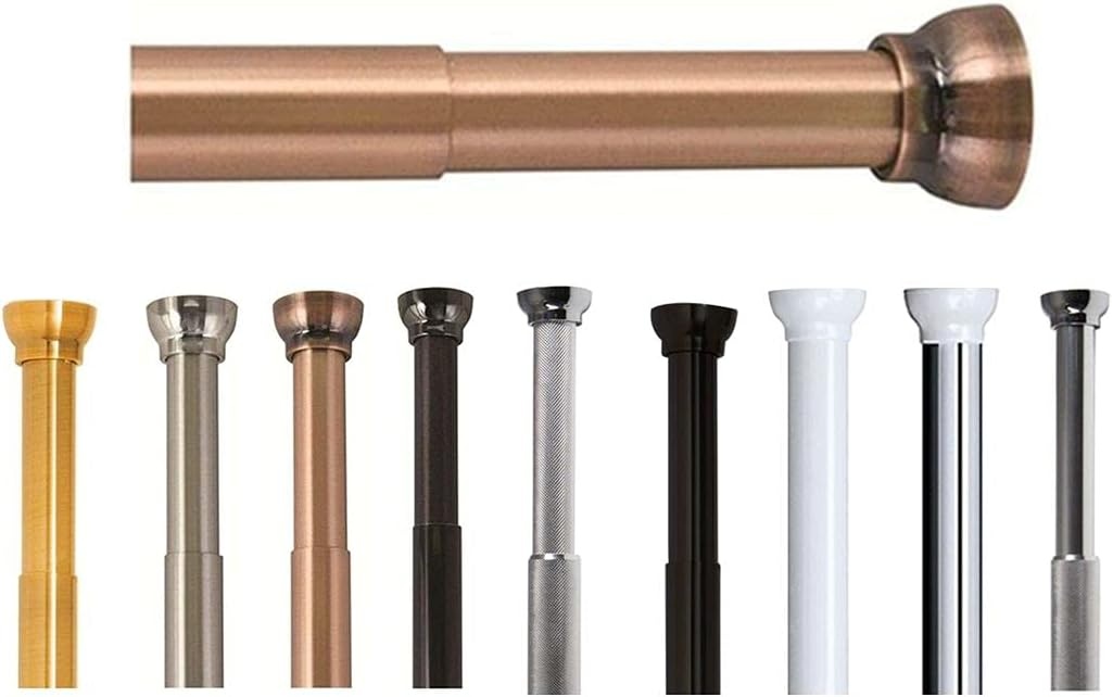 Uittrekbare Douchegordijnroede (75-125 cm) - Zonder Boren - Aluminium Koperbruin - 28% Korting