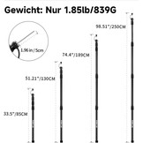 Verstelbare Aluminium Tentstokken (2x) - 85-250 cm