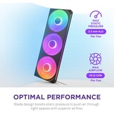 360mm Behuizingsventilator Unit met 3x RGB Fans - 29% Korting