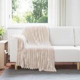 Zachte Fleece Gooi Deken Beige - 150x130cm - 33% Korting