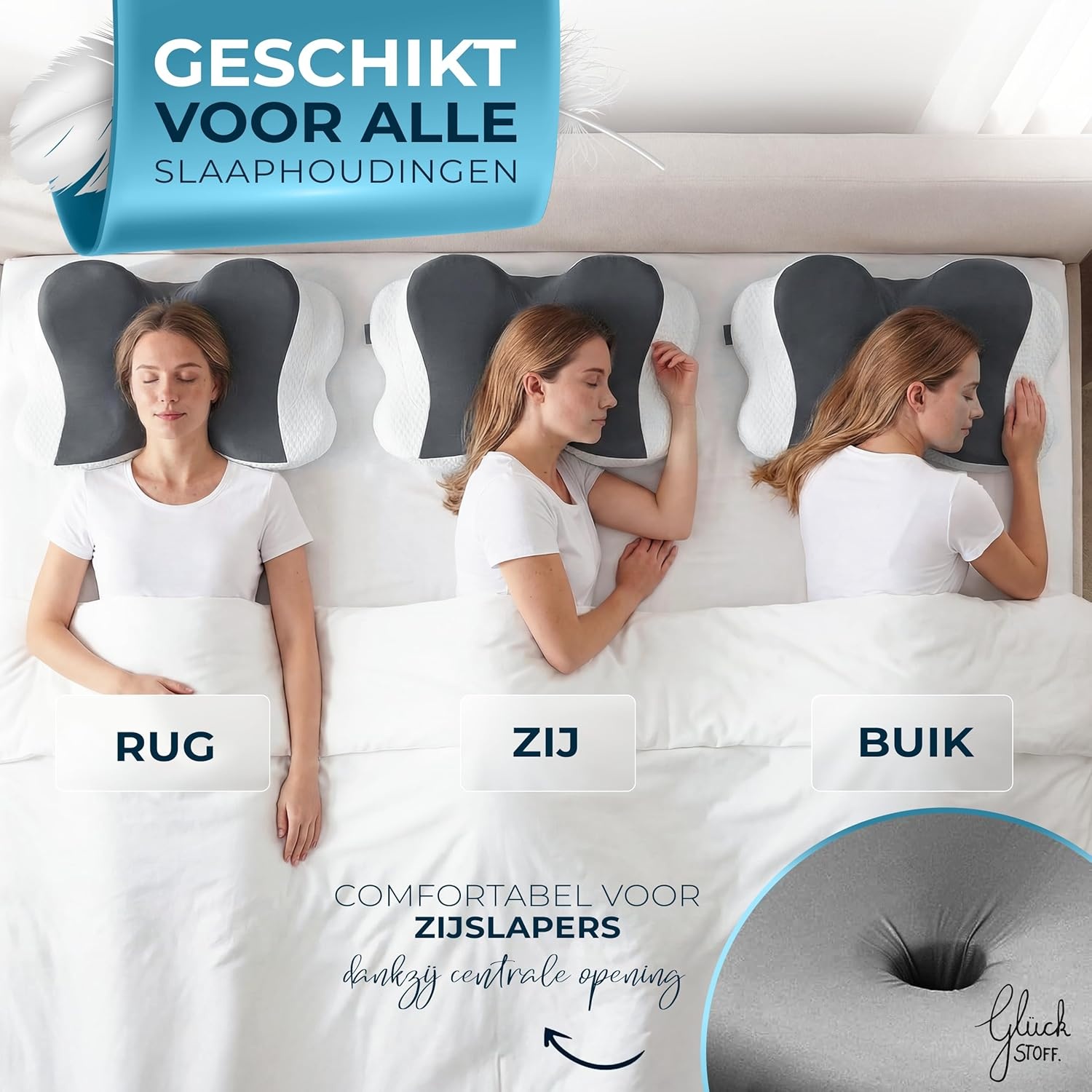 Ergonomisch Nekkussen: Memory Foam, Grijs - 34% Korting!