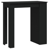 VidaXL Bartafel met Opbergrek 102x50x103,5 cm Bewerkt Hout Zwart - 34% Korting!