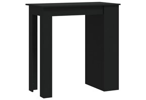 VidaXL Bartafel met Opbergrek 102x50x103,5 cm Bewerkt Hout Zwart - 34% Korting!