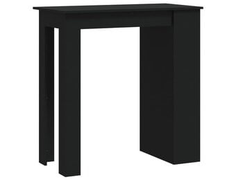 VidaXL Bartafel met Opbergrek 102x50x103,5 cm Bewerkt Hout Zwart - 34% Korting!
