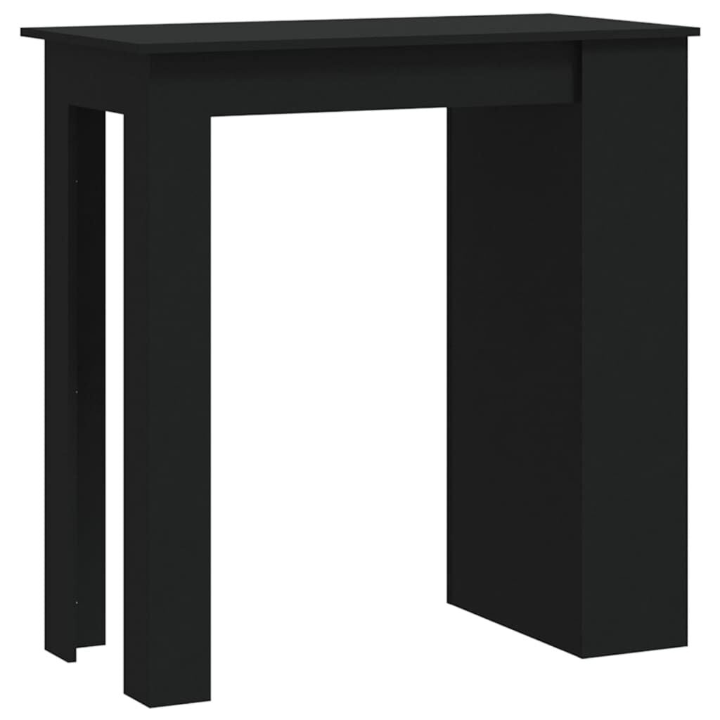 VidaXL Bartafel met Opbergrek 102x50x103,5 cm Bewerkt Hout Zwart - 34% Korting!