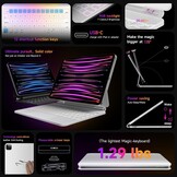 Hoes met Toetsenbord voor iPad Air 5/4 & Pro 11" - 7 Kleuren Backlight - 29% Korting