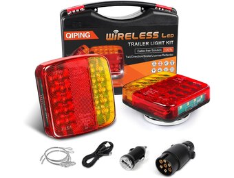 Draadloze LED Aanhanger Verlichting 12V, Magnetisch, E11 Goedgekeurd, 34% Korting