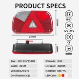 Achterlichten Aanhanger Set Universeel | Halogeen 12V Waterdicht | 33% Korting