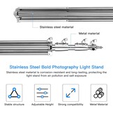 Set van 2 Veergedempte Lichtstatieven RVS - 2.8m - 34% Korting!