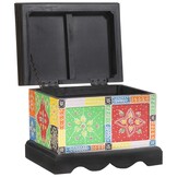 Opbergdoos Massief Mangohout Multikleur 40x30x30cm - 34% Korting