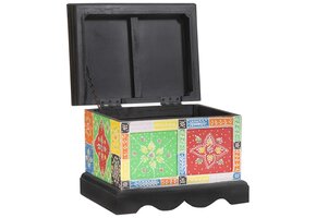 Opbergdoos Massief Mangohout Multikleur 40x30x30cm - 34% Korting