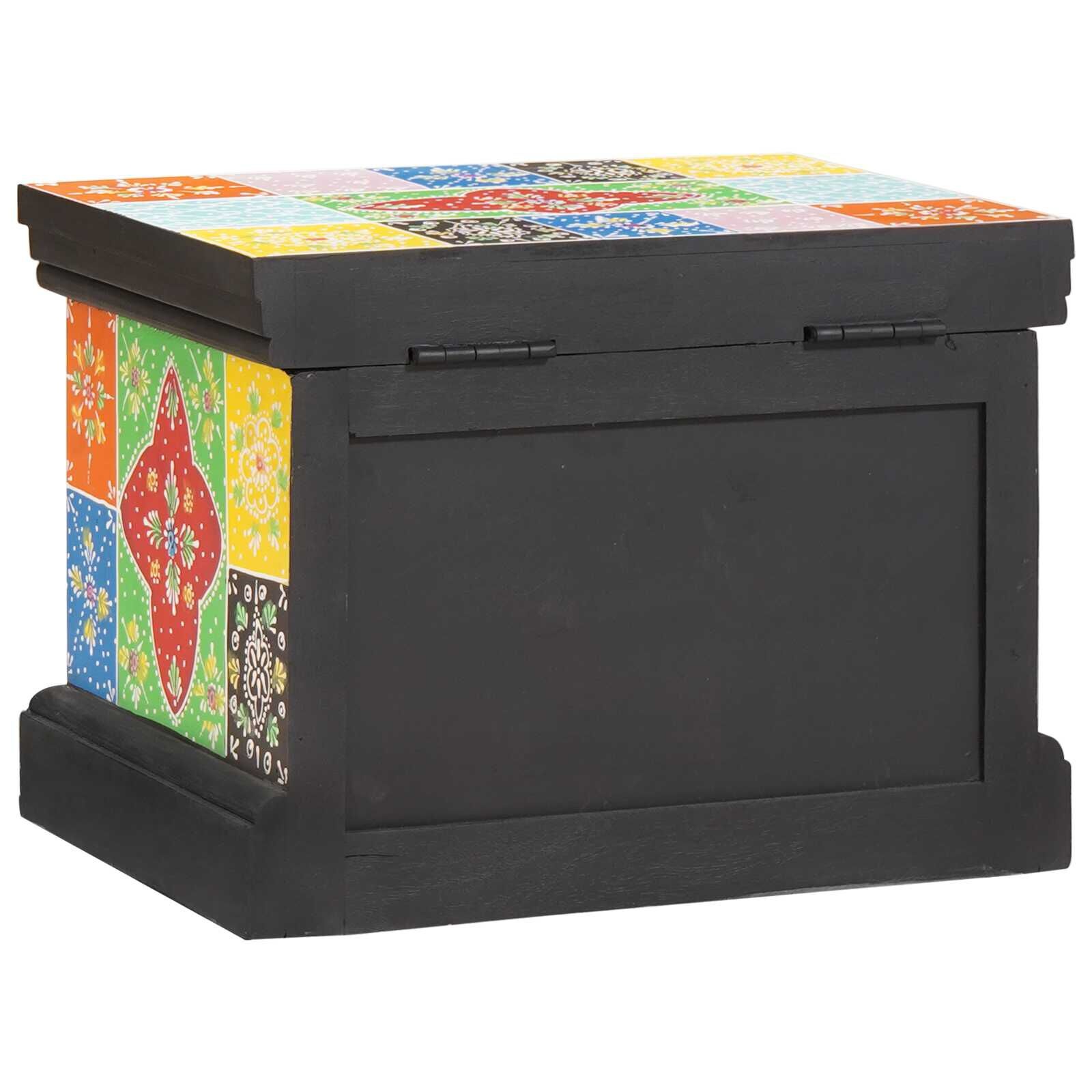 Opbergdoos Massief Mangohout Multikleur 40x30x30cm - 34% Korting