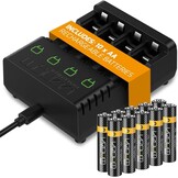 Oplaadstation voor AA & AAA Batterijen + 10x AA
