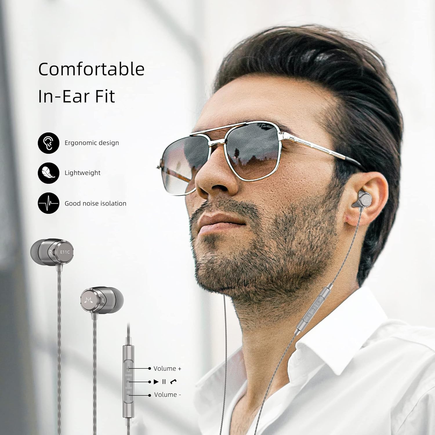 SoundMAGIC E11C Oordopjes met Microfoon - Gunmetal - 33% Korting
