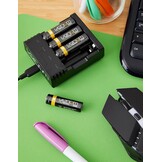 Oplaadstation voor AA & AAA Batterijen + 10x AA