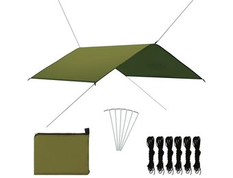 vidaXL Afdekzeil Groen 4x4m - 34% Korting
