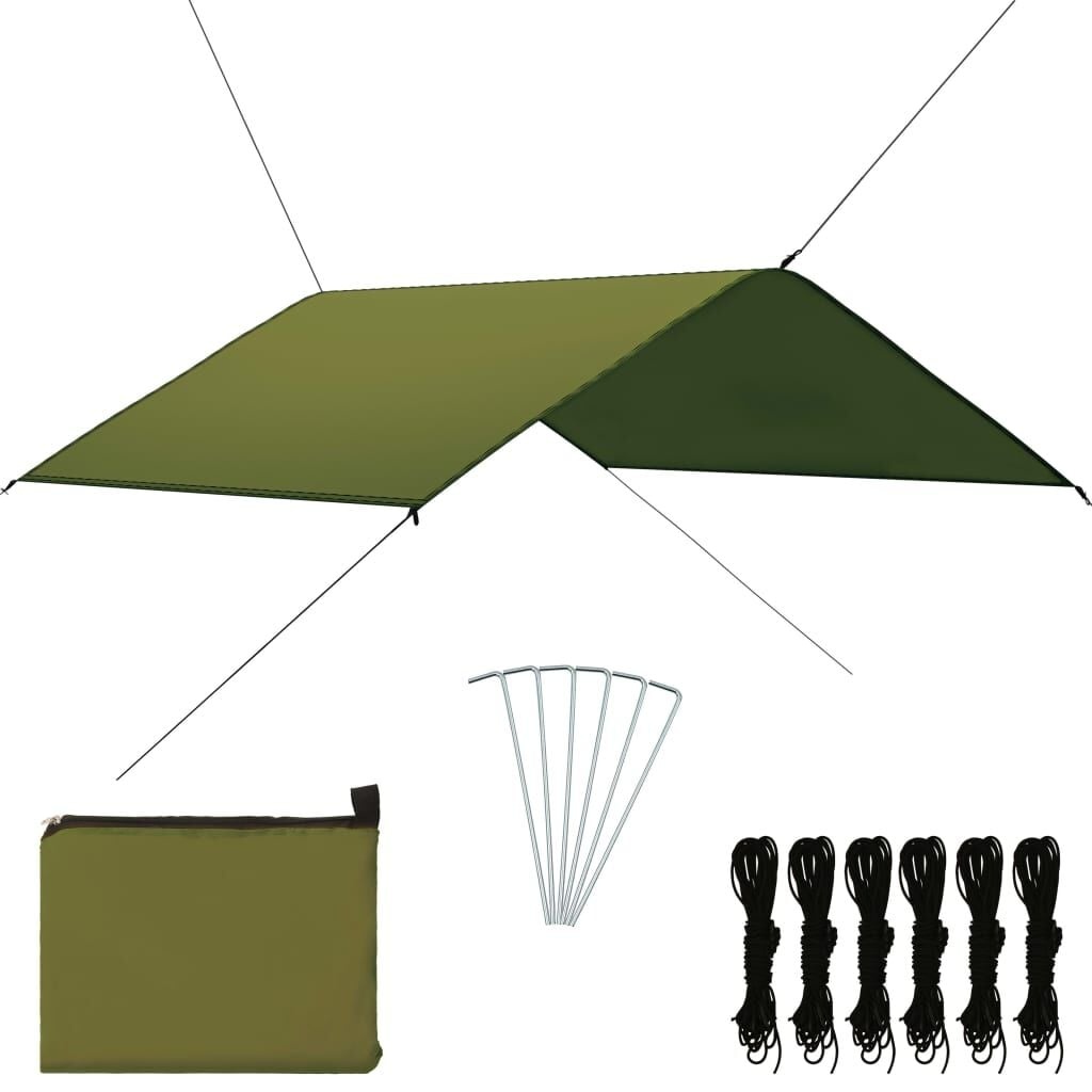 vidaXL Afdekzeil Groen 4x4m - 34% Korting