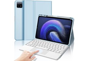 Hemelsblauwe Toetsenbordhoes met Trackpad voor Xiaomi Pad 6/6 Pro (AZERTY Frans) - 69% Korting