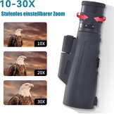 Monoculair met 30% korting: 10-30x50 zoom, waterdicht & statief