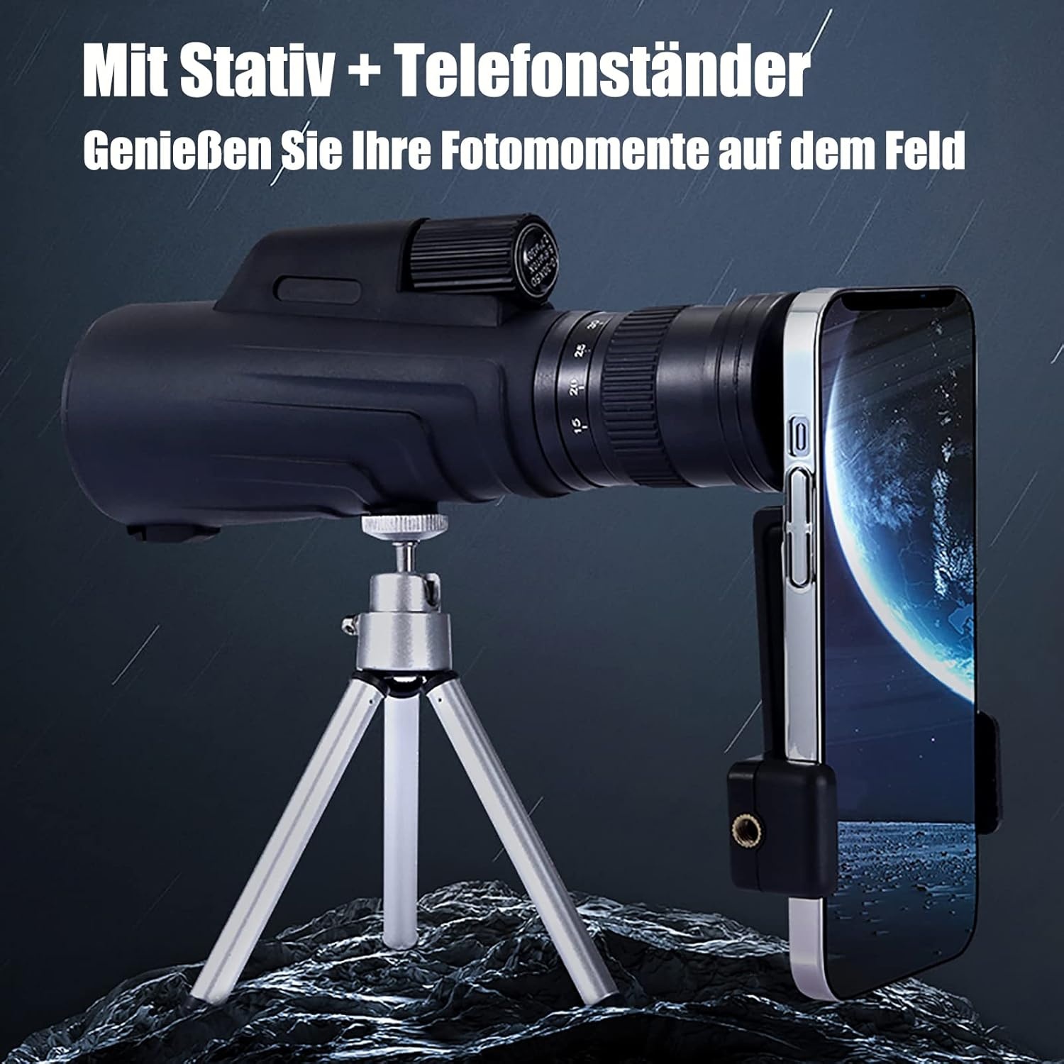 Monoculair met 30% korting: 10-30x50 zoom, waterdicht & statief