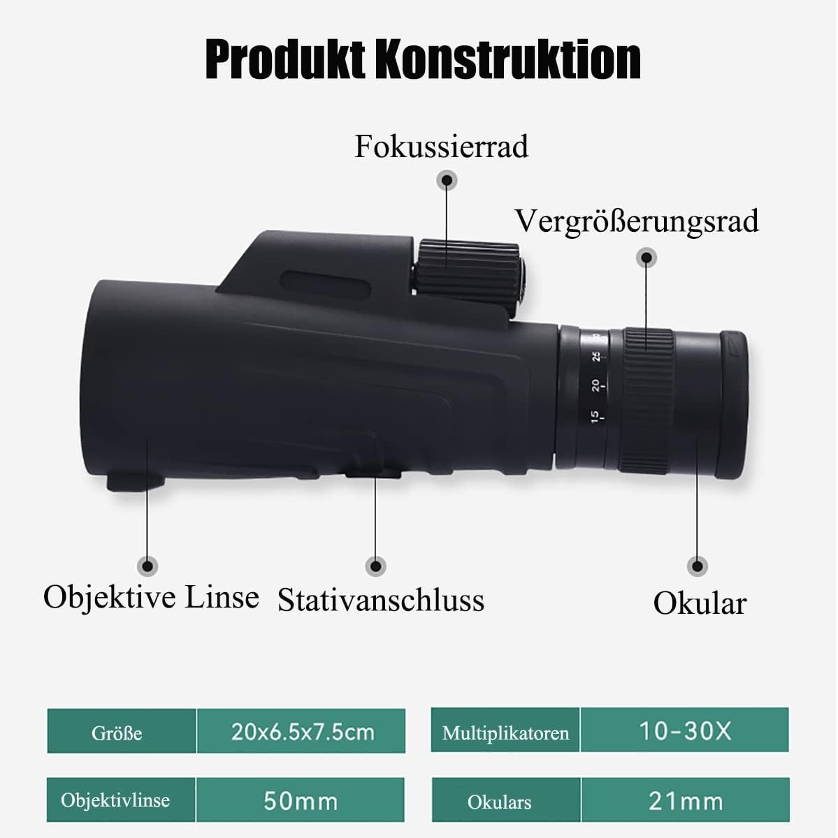 Monoculair met 30% korting: 10-30x50 zoom, waterdicht & statief