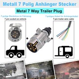 7-polige Aanhangerstekker Set - 12V Waterdicht (28% Korting)
