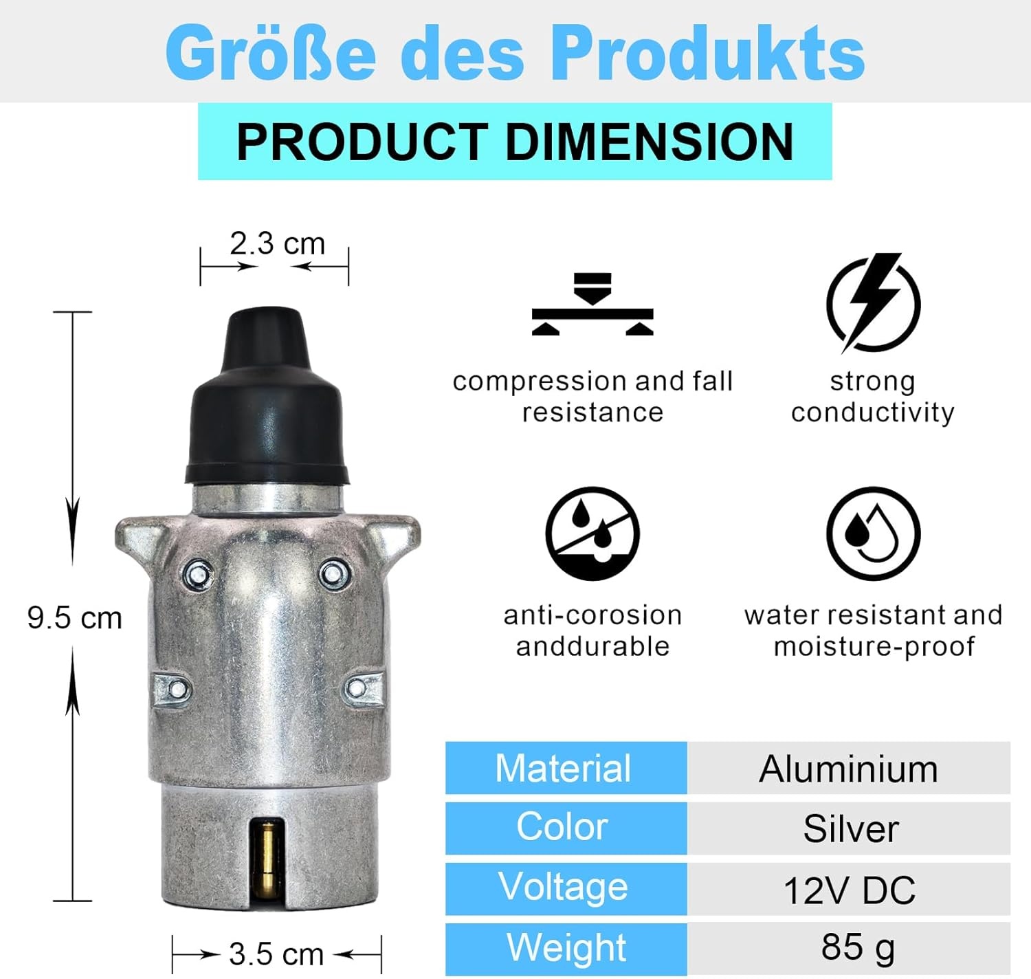 7-polige Aanhangerstekker Set - 12V Waterdicht (28% Korting)