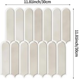 Tegelstickers Beige Grijs 30x30cm (10 stuks) - 33% Korting