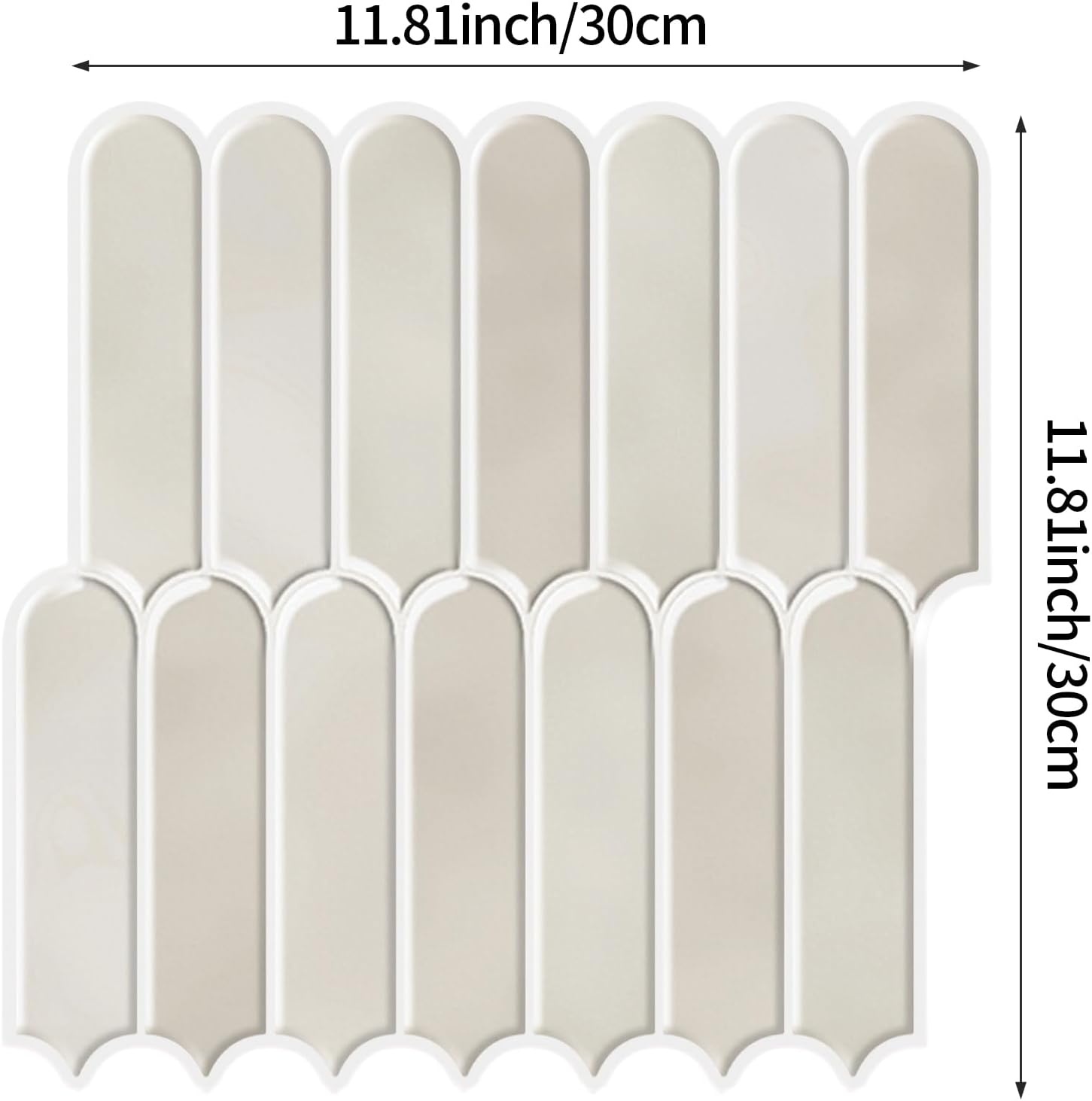 Tegelstickers Beige Grijs 30x30cm (10 stuks) - 33% Korting
